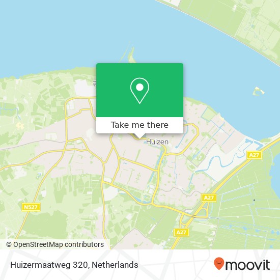 Huizermaatweg 320, Huizermaatweg 320, 1276 LJ Huizen, Nederland Karte