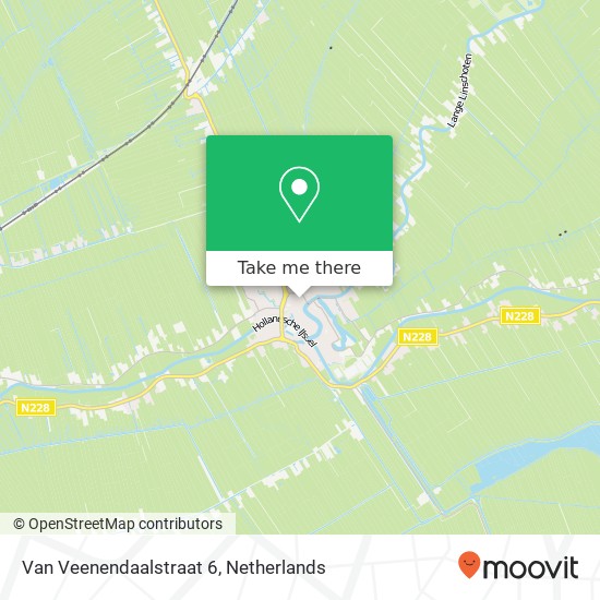 Van Veenendaalstraat 6, 3421 BH Oudewater map