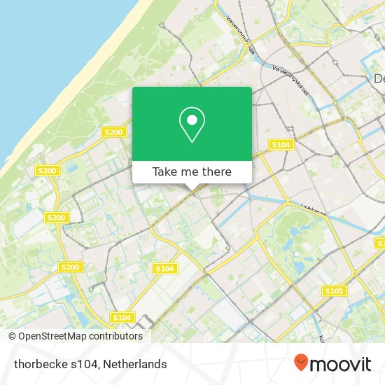 thorbecke s104, 2552 Den Haag map