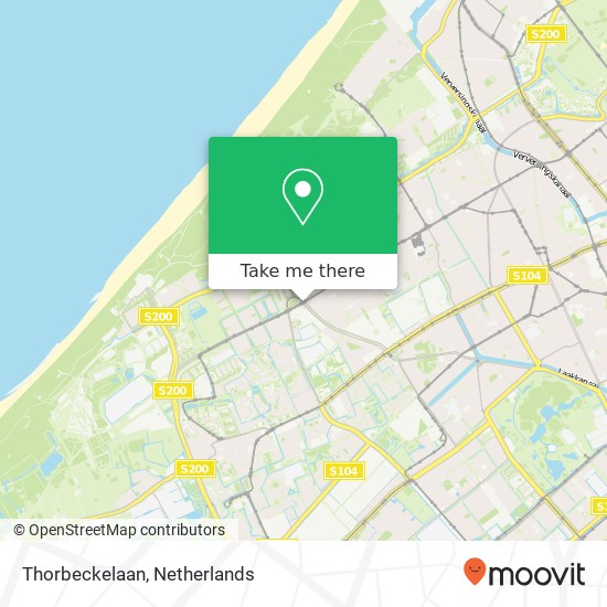 Thorbeckelaan, 2564 Den Haag map