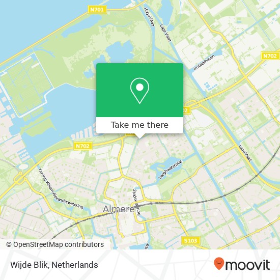Wijde Blik, 1316 Almere-Stad Karte