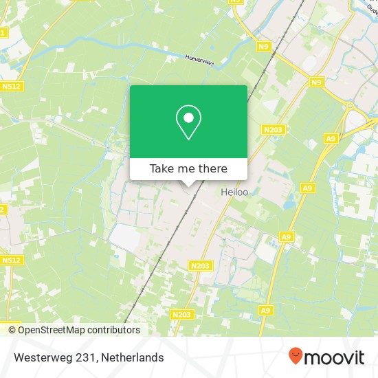 Westerweg 231, 1852 AG Heiloo map