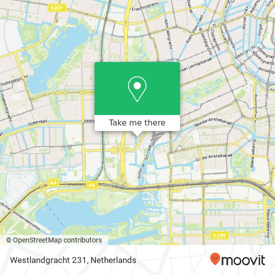 Westlandgracht 231, 1059 TP Amsterdam map