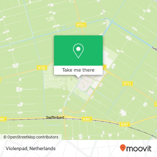Violenpad, Violenpad, 8255 BA Swifterbant, Nederland map