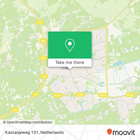 Kastanjeweg 101, 5401 GW Uden map