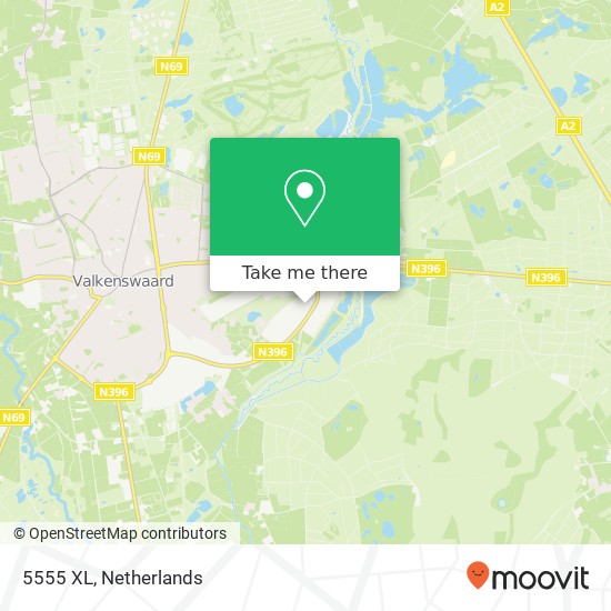 5555 XL, 5555 XL Valkenswaard, Nederland map