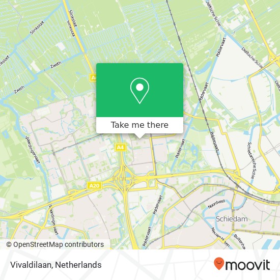 Vivaldilaan, 3122 TK Schiedam map