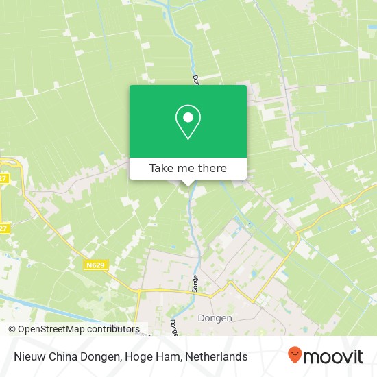 Nieuw China Dongen, Hoge Ham map