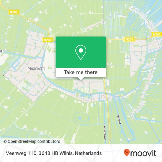 Veenweg 110, 3648 HB Wilnis map