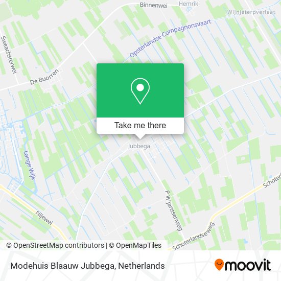 Modehuis Blaauw Jubbega map
