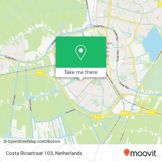 Costa Ricastraat 103, 2408 MJ Alphen aan den Rijn map