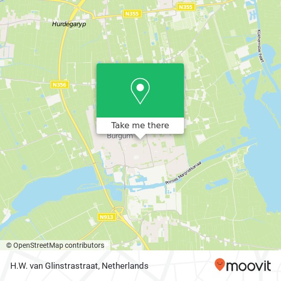 H.W. van Glinstrastraat, 9251 Burgum map