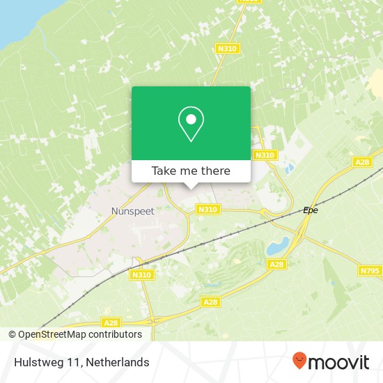 Hulstweg 11, 8072 EE Nunspeet map