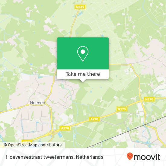 Hoevensestraat tweetermans, 5674 Nuenen map