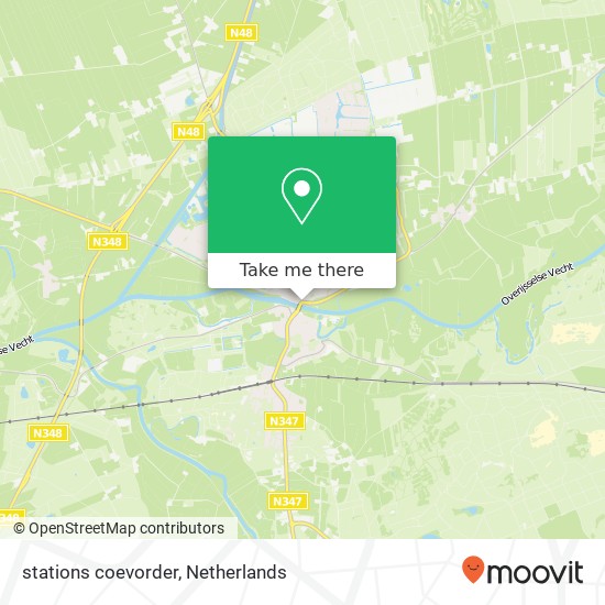 stations coevorder, 7731 AW Ommen map