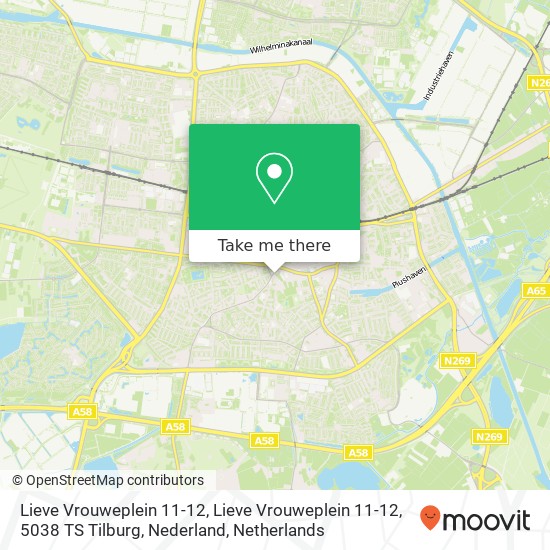Lieve Vrouweplein 11-12, Lieve Vrouweplein 11-12, 5038 TS Tilburg, Nederland Karte