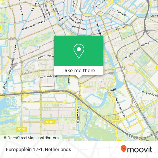 Europaplein 17-1, 1078 GS Amsterdam map