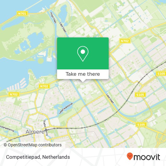 Competitiepad, 1318 Almere-Stad Karte