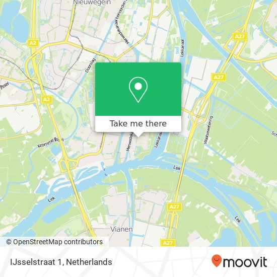 IJsselstraat 1, 3433 BE Nieuwegein map