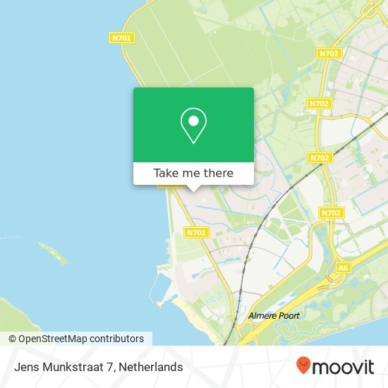 Jens Munkstraat 7, 1363 LE Almere-Stad map