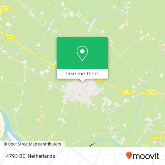 4793 BE, 4793 BE Fijnaart, Nederland map