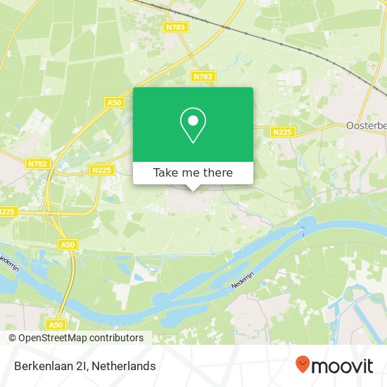 Berkenlaan 2I, Berkenlaan 2I, 6865 XE Doorwerth, Nederland map