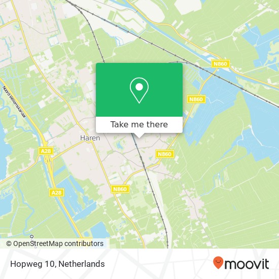 Hopweg 10, 9753 GR Haren map