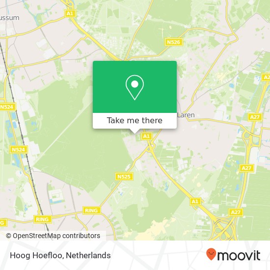 Hoog Hoefloo, 1251 EH Laren map