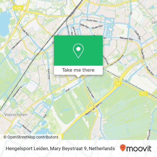 Hengelsport Leiden, Mary Beystraat 9 map