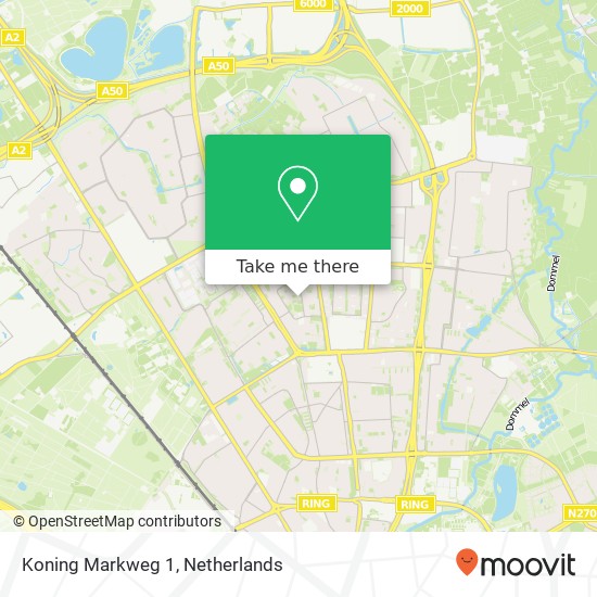 Koning Markweg 1, 5625 EX Eindhoven map