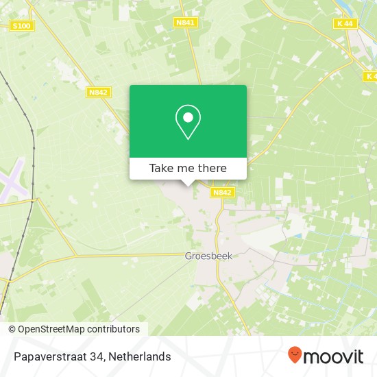 Papaverstraat 34, 6561 WR Groesbeek map