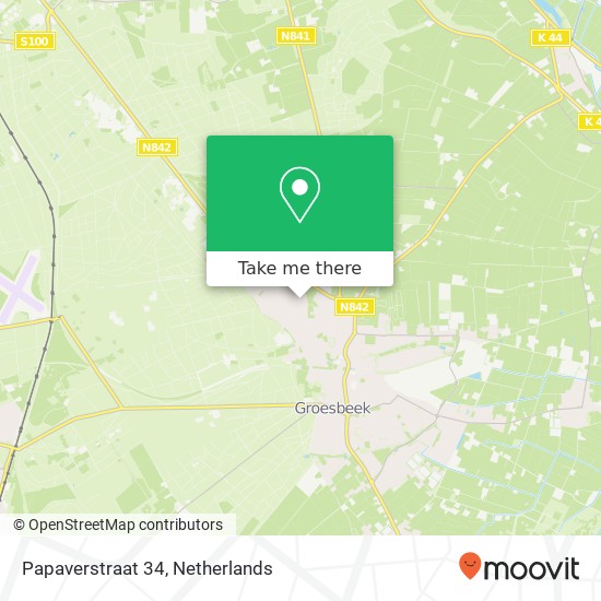 Papaverstraat 34, 6561 WR Groesbeek Karte