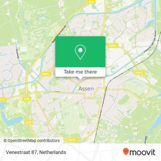 Venestraat 87, Venestraat 87, 9402 GK Assen, Nederland map
