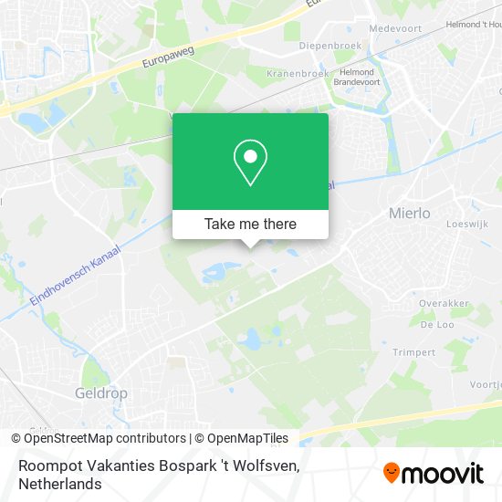 Roompot Vakanties Bospark 't Wolfsven map
