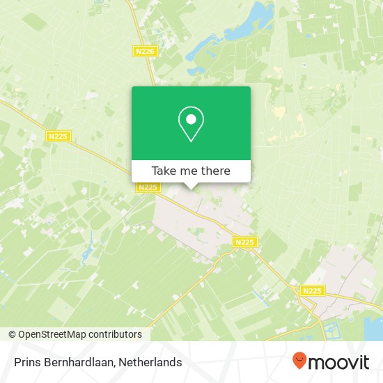 Prins Bernhardlaan, 3956 DB Leersum map