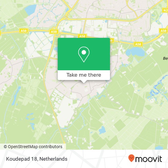 Koudepad 18, Koudepad 18, 5051 RM Goirle, Nederland Karte