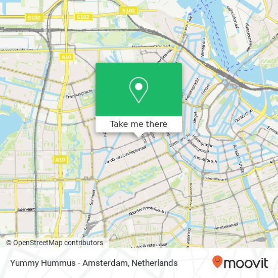 Yummy Hummus - Amsterdam, Kinkerstraat 142 map