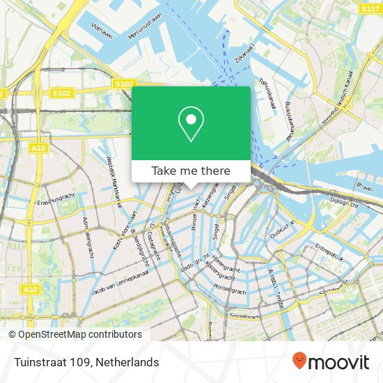 Tuinstraat 109, 1015 NZ Amsterdam map