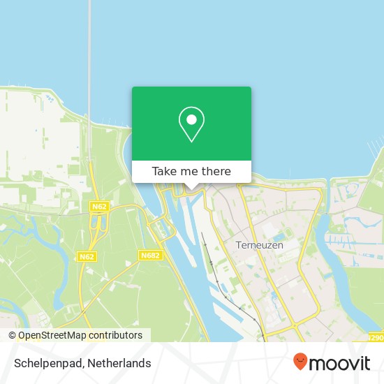 Schelpenpad, Schelpenpad, 4531 AA Terneuzen, Nederland Karte