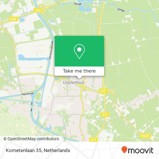 Kometenlaan 35, Kometenlaan 35, 4907 CC Oosterhout, Nederland map