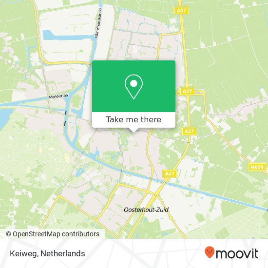 Keiweg, Keiweg, Oosterhout, Nederland Karte