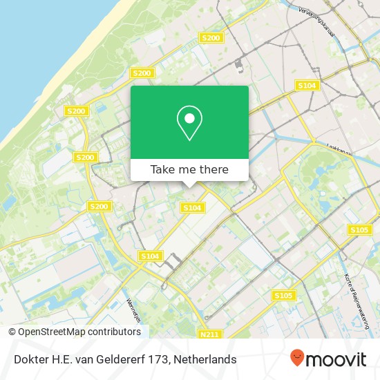Dokter H.E. van Geldererf 173, 2552 KM Den Haag map
