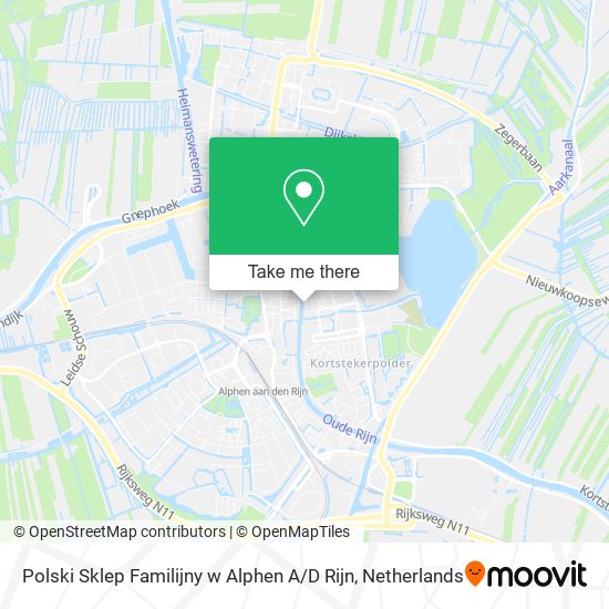 Polski Sklep Familijny w Alphen A / D Rijn map