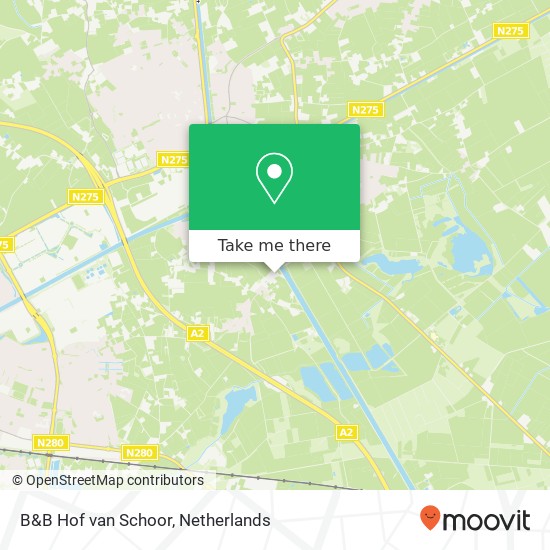 B&B Hof van Schoor, Schoor 50 map