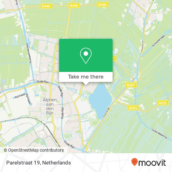 Parelstraat 19, 2403 BN Alphen aan den Rijn map