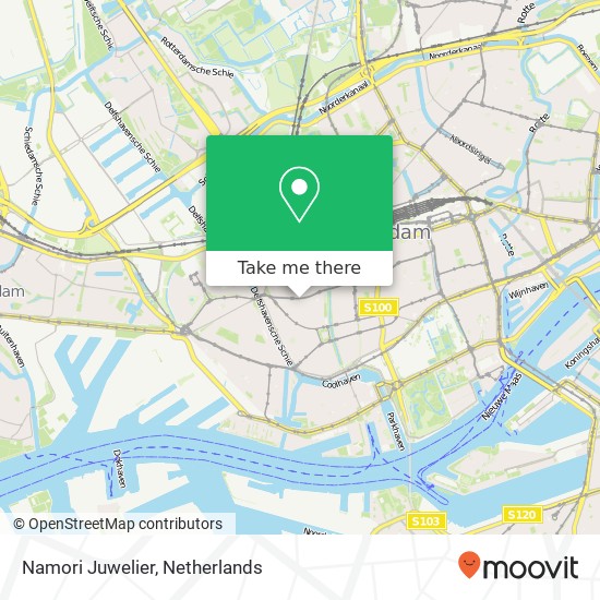 Namori Juwelier, Vierambachtsstraat 58B map