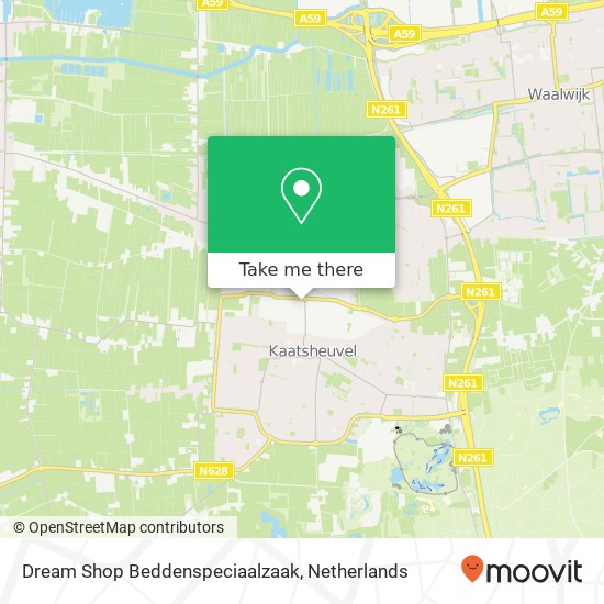 Dream Shop Beddenspeciaalzaak, Belgiëstraat 1 map