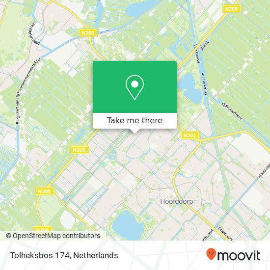 Tolheksbos 174, 2133 Hoofddorp map