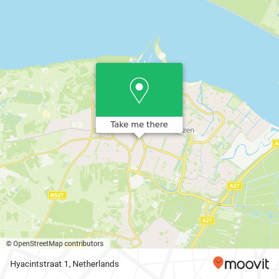 Hyacintstraat 1, 1271 NP Huizen map