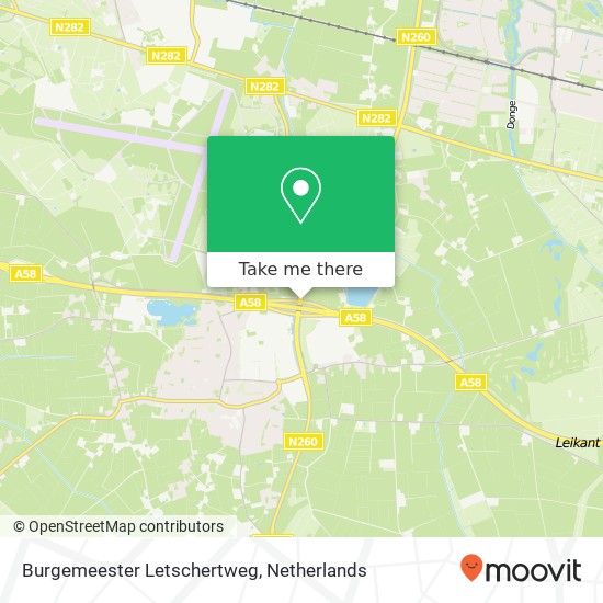 Burgemeester Letschertweg, 5032 Tilburg map